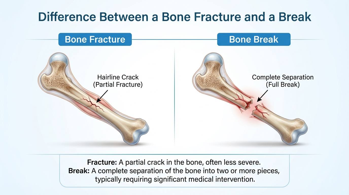 Difference Between a Bone Fracture and a Break